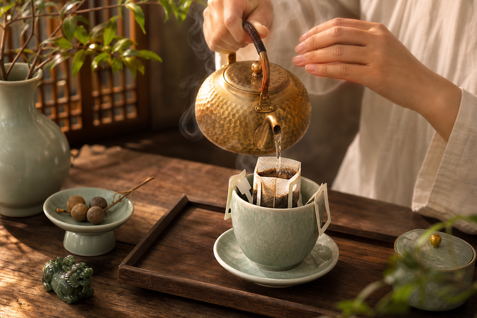 沖煮耳掛咖啡的品牌故事情境